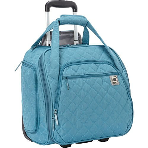 Delsey Quilted Rolling UnderSeat Tote- EXCLUSIVE (Teal) | A Couple For ...